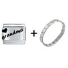 Heart Grandma Letter Combination Italian Charm Bracelet