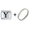 Greek Upsilon Italian Charm Bracelet