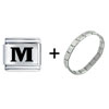  Alphabet  M Italian Charm Bracelet FBT_L_P0156_STARTER