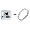 I  Heart   My   Boys  Italian Charm Bracelet FBT_L_P0158_STARTER
