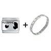  Husband  Heart Italian Charm Bracelet