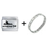  Athens  Swimming Italian Charm Bracelet
