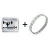  Athens  Weight Lifting Italian Charm Bracelet