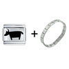  Taurus  Bull Zodiac Sign Italian Charm Bracelet