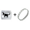 Black Canine Italian Charm Bracelet