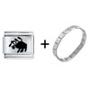 Spider  Italian   Charm   Bracelet 