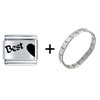 Best  Half   Heart  Italian Charm Bracelet FBT_L_P0332_STARTER