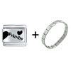 Friends  Half   Heart  Italian Charm Bracelet FBT_L_P0333_STARTER