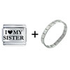 I  Heart  My  Sister  Italian Charm Bracelet FBT_L_P0341_STARTER