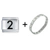 Number Two Italian Charm Bracelet