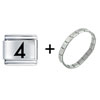 Number Four Italian Charm Bracelet