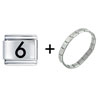 Number Six Italian Charm Bracelet