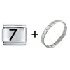 Number Seven Italian Charm Bracelet