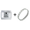 I Heart  Body  Shots Combination Italian Charm Bracelet