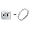 Bff Best Friends Forever Combination Italian  Charm  Bracelet