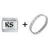 Ks  Kansas  State Italian Charm Bracelet