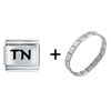 Tn  Tennessee  State Italian Charm Bracelet