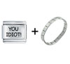 You Idiot  Italian   Charm   Bracelet 