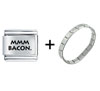 Mmm Bacon Combination  Italian   Charm   Bracelet 