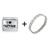 I Heart Partying Combination  Italian   Charm   Bracelet 
