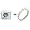 Baby On The Way Combination  Italian   Charm   Bracelet 