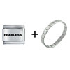 Word Fearless Combination Italian Charm Bracelet