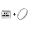 I  Heart  My  Dad  Letter Combination Italian Charm Bracelet