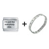 I'm Just  Like  Everbody Else Italian Charm Bracelet