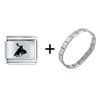 Rodeo Cowboy Combination  Italian   Charm   Bracelet 
