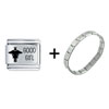Good Girl Black Combination  Italian   Charm   Bracelet 