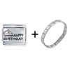 Happy  Birthday  Cake  Italian  Charm Bracelet FBT_L_P1261_STARTER