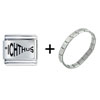 Ichthus Fish  Letters  Italian Charm Bracelet