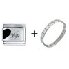 Wife Heart  Custom   Italian   Charm   Bracelet 