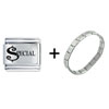  Shopping  Slogan Italian Charm Bracelet
