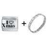 I Love  Christmas   Italian   Charm  Bracelet