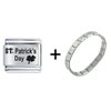  St  Patrick Clover Italian Charm Bracelet