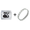  Musical  Rattlesnake Italian Charm Bracelet
