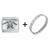 Adorable Mom Dad  Baby   Italian  Charm Bracelet
