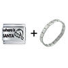 Where Is Santa Italian Charm  Bracelet 