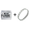 I Love  Husband  And Family Italian Charm Bracelet