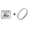  Boy  With Scarf  Italian   Charm  Bracelet