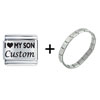 I Love My Son Custom Laser Combination Laser Italian Charm