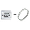 Custom Baby Hearts Laser Combination Laser Italian Charm
