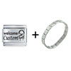 Welcome Baby  Custom   Laser  Combination  Italian   Charm  Bracelet