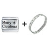  Merry   Christmas  Star Laser Italian Charm Bracelet