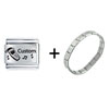 Custom Christmas Cell  Phone  Music Italian Charm Bracelet