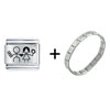 Cute Couple In  Love   Italian   Charm  Bracelet