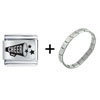 Cheer Laser  Italian   Charm  Bracelet