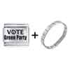  Culture  Vote Green Party Laser  Italian  Charm Bracelets  ... 