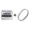 June  Pearl  Colorau Alaska Laser Italian  Charm  Bracelet